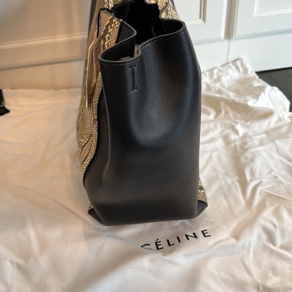Celine Medium Phantom Leather & Python Cabas Bag - Picture 3 of 10